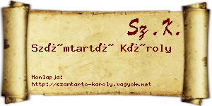 Számtartó Károly névjegykártya
